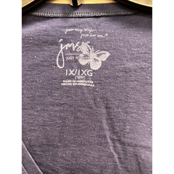 JMS navy blue whimsy butterfly dress tee NWT plus sz 1X 16W - Picture 4 of 4